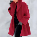 Miss | Jurk Dames Midi Ronde Hals Losvallend Eén Knoop - Polyester - Miss Madera MIS-1T893H