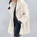 Miss | Jurk Dames Midi Ronde Hals Losvallend Eén Knoop - Polyester - Miss Madera MIS-Q0EH3W