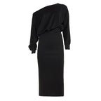 Miss | Jurk Dames Midi Vleermuismouw Getailleerd - Jersey - Miss Madera MIS-R6SQ3J