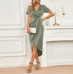 Miss | Jurk Dames Midi Wikkel - Viscose - Miss Madera MIS-4I6USZ