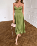 Miss | Jurk Dames Midi Zonder Bandjes - Polyester - Miss Madera MIS-430A0E