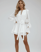 Miss | Jurk Dames Mini 3D Roos Riem - Chiffon - Miss Madera MIS-FVLUAJ