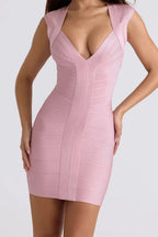 Miss | Jurk Dames Mini Bodycon V-hals - Stretch - Miss Madera MIS-3HZYT4