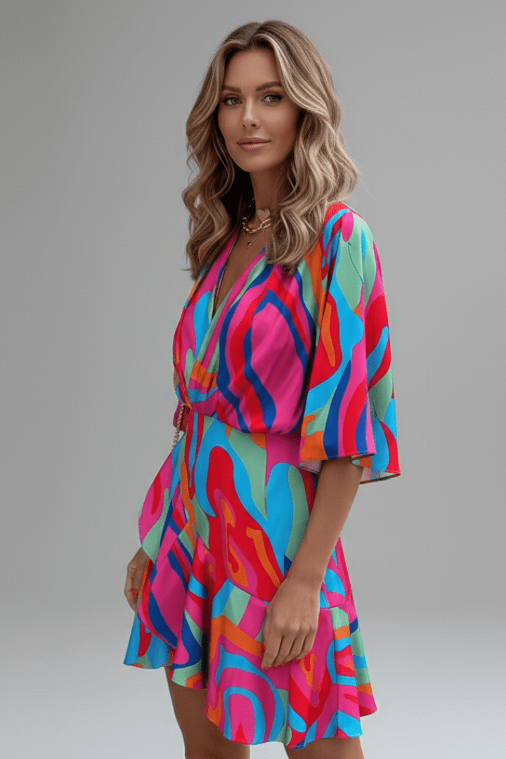 Miss | Jurk Dames Mini Casual - Crêpe Polyester - Miss Madera MIS-0A0089
