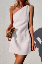 Miss | Jurk Dames Mini Eénschoudrig - Polyester - Miss Madera MIS-IG6I32