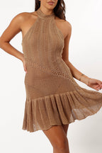 Miss | Jurk Dames Mini Halter Cover Up - Gehaakt - Miss Madera MIS-52A4BC