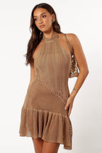 Miss | Jurk Dames Mini Halter Cover Up - Gehaakt - Miss Madera MIS-52A4BC