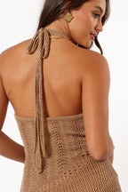 Miss | Jurk Dames Mini Halter Cover Up - Gehaakt - Miss Madera MIS-52A4BC