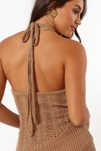 Miss | Jurk Dames Mini Halter Cover Up - Gehaakt - Miss Madera MIS-52A4BC
