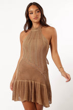 Miss | Jurk Dames Mini Halter Cover Up - Gehaakt - Miss Madera MIS-52A4BC