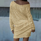 Miss | Jurk Dames Mini Off-Shoulder Feest - Pailletten - Miss Madera MIS-00VWJ1