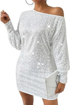 Miss | Jurk Dames Mini Off-Shoulder Feest - Pailletten - Miss Madera MIS-2O2IH9