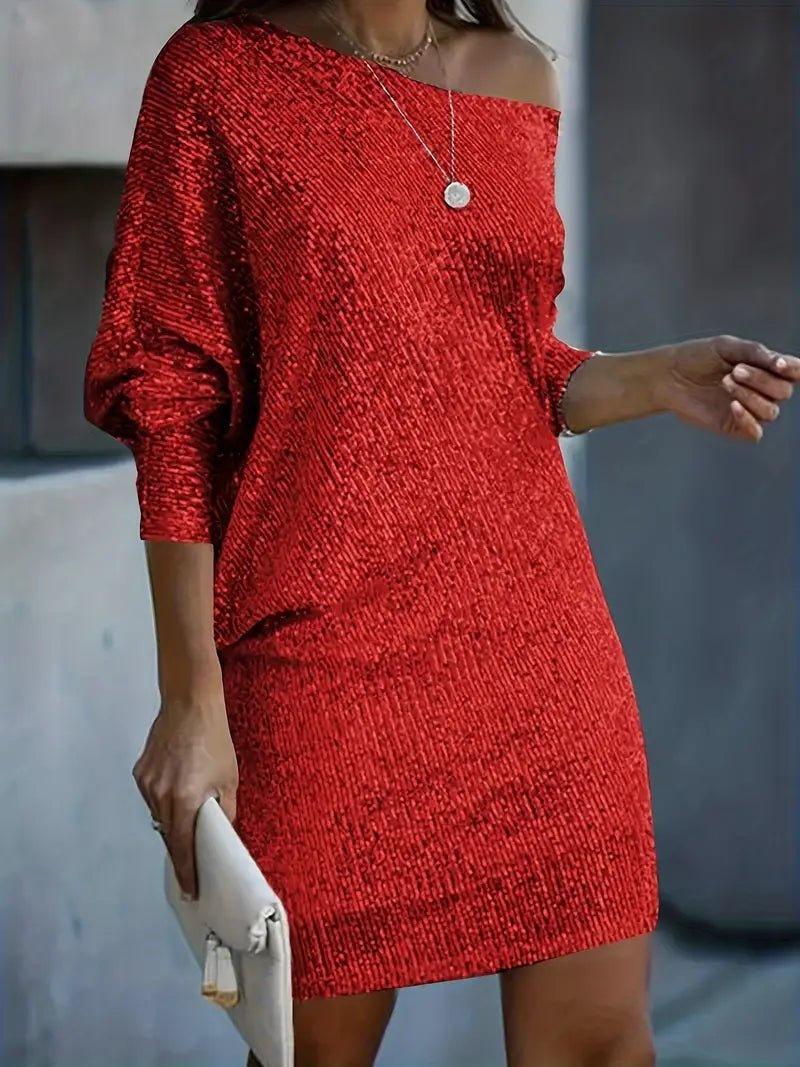 Miss | Jurk Dames Mini Off-Shoulder Feest - Pailletten - Miss Madera MIS-1B9Z3H