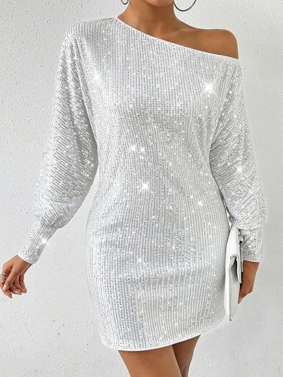 Miss | Jurk Dames Mini Off-Shoulder Feest - Pailletten - Miss Madera MIS-2O2IH9