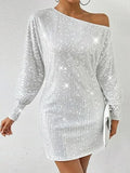 Miss | Jurk Dames Mini Off-Shoulder Feest - Pailletten - Miss Madera MIS-2O2IH9