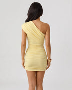Miss | Jurk Dames Mini One-Shoulder - Viscose - Miss Madera MIS-3QL4GE