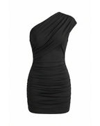 Miss | Jurk Dames Mini One-Shoulder - Viscose - Miss Madera MIS-3QL4GE