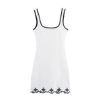 Miss | Jurk Dames Mini Scoop-hals Geborduurde Zoom - Katoen - Miss Madera MIS-FUM3A9