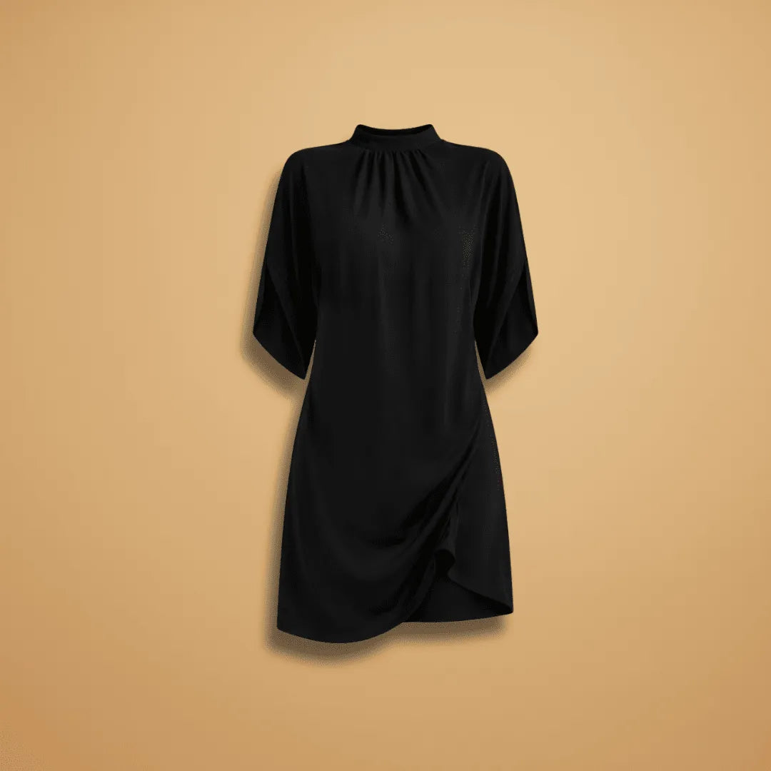 Miss | Jurk Dames Mini Shift Mock Neck - Viscose - Miss Madera MIS-IHGJVL