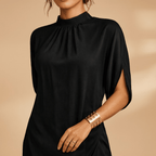 Miss | Jurk Dames Mini Shift Mock Neck - Viscose - Miss Madera MIS-IHGJVL
