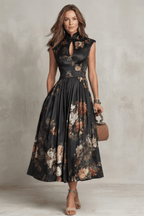 Miss | Jurk Dames Mouwloos Bloemen Midi - Polyester - Miss Madera MIS-9UK6O5