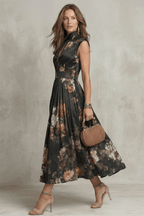 Miss | Jurk Dames Mouwloos Bloemen Midi - Polyester - Miss Madera MIS-9UK6O5