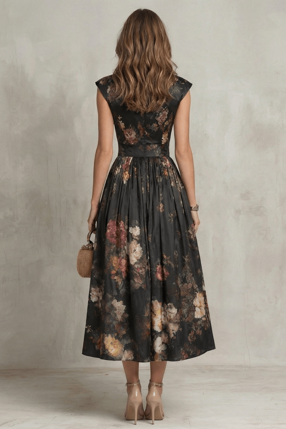 Miss | Jurk Dames Mouwloos Bloemen Midi - Polyester - Miss Madera MIS-9UK6O5