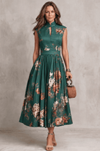 Miss | Jurk Dames Mouwloos Bloemen Midi - Polyester - Miss Madera MIS-MIJSP4
