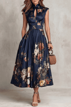 Miss | Jurk Dames Mouwloos Bloemen Midi - Polyester - Miss Madera MIS-8GZTSV