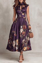 Miss | Jurk Dames Mouwloos Bloemen Midi - Polyester - Miss Madera MIS-V4ORAI
