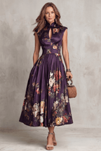 Miss | Jurk Dames Mouwloos Bloemen Midi - Polyester - Miss Madera MIS-V4ORAI