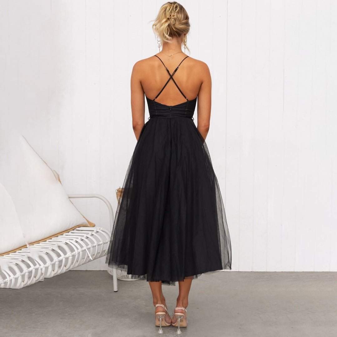 Miss | Jurk Dames Mouwloos Midi Getailleerd - Polyester mix - Miss Madera MIS-B2LLP6