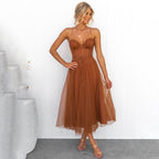 Miss | Jurk Dames Mouwloos Midi Getailleerd - Polyester mix - Miss Madera MIS-B2LLP6