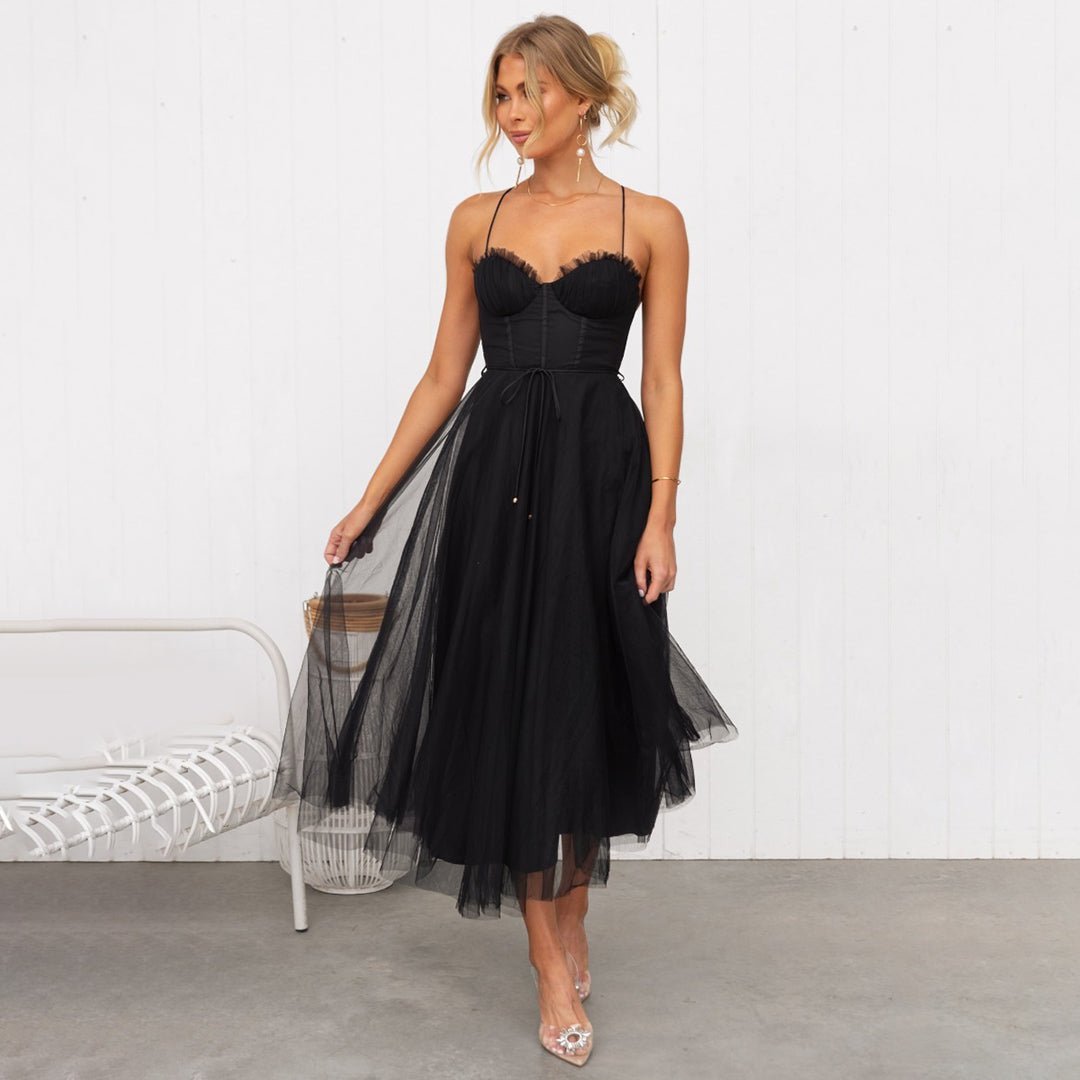 Miss | Jurk Dames Mouwloos Midi Getailleerd - Polyester mix - Miss Madera MIS-B2LLP6