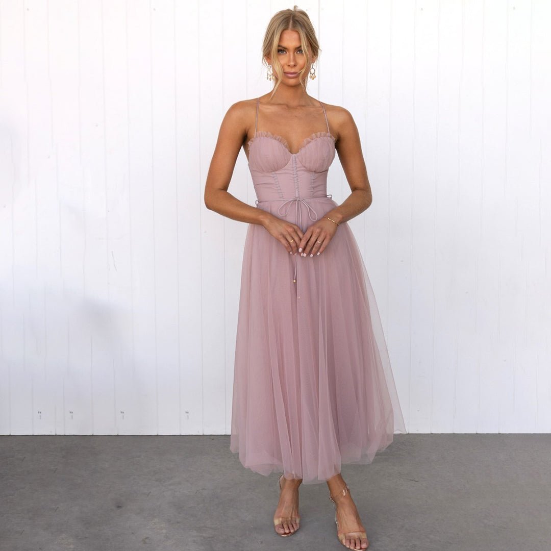 Miss | Jurk Dames Mouwloos Midi Getailleerd - Polyester mix - Miss Madera MIS-B2LLP6