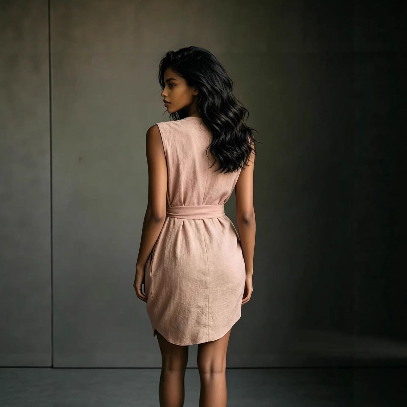 Miss | Jurk Dames Mouwloos Wikkel V-Hals - Viscose - Miss Madera MIS-U4S42M