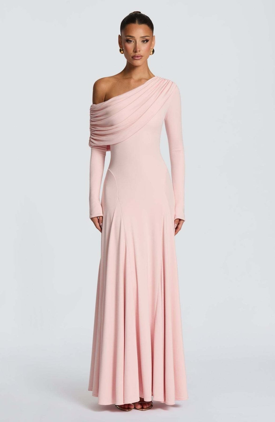 Miss | Jurk Dames Off-Shoulder Maxi Lange Mouw - Chiffon - Miss Madera MIS-7AEBIN