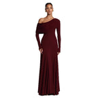 Miss | Jurk Dames Off-Shoulder Maxi Lange Mouw - Chiffon - Miss Madera MIS-7AEBIN