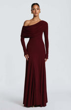 Miss | Jurk Dames Off-Shoulder Maxi Lange Mouw - Chiffon - Miss Madera MIS-VS33S7
