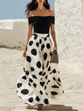 Miss | Jurk Dames Off-Shoulder Zomer - Katoen - Miss Madera MIS-7WB4D7