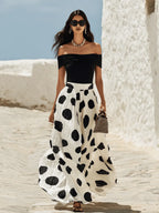 Miss | Jurk Dames Off-Shoulder Zomer - Katoen - Miss Madera MIS-7WB4D7