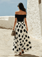 Miss | Jurk Dames Off-Shoulder Zomer - Katoen - Miss Madera MIS-7WB4D7