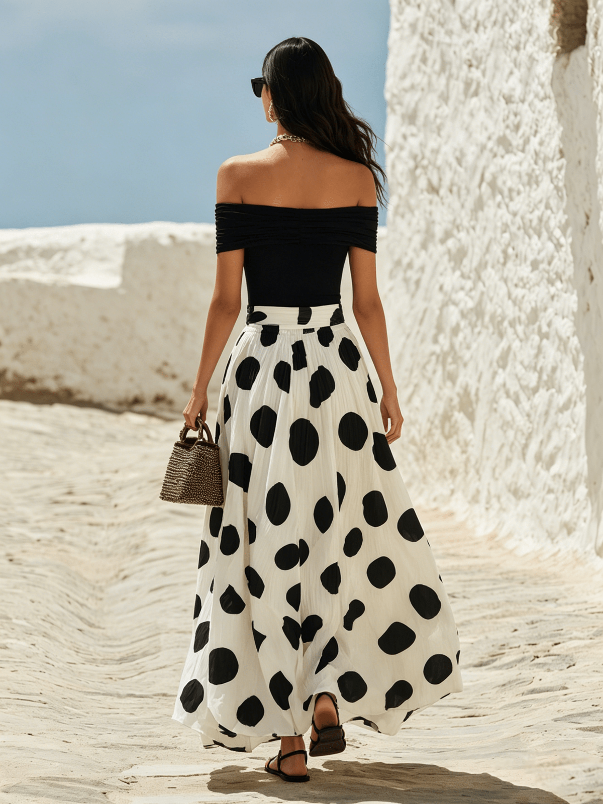 Miss | Jurk Dames Off-Shoulder Zomer - Katoen - Miss Madera MIS-7WB4D7