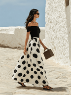 Miss | Jurk Dames Off-Shoulder Zomer - Katoen - Miss Madera MIS-7WB4D7