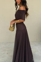 Miss | Jurk Dames One-Shoulder Geplisseerde Maxi Formeel - Miss Madera MIS-DTZY0K