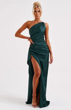 Miss | Jurk Dames One-Shoulder Maxi Avond - Satijn - Miss Madera MIS-30CM8K