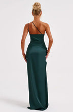 Miss | Jurk Dames One-Shoulder Maxi Avond - Satijn - Miss Madera MIS-30CM8K