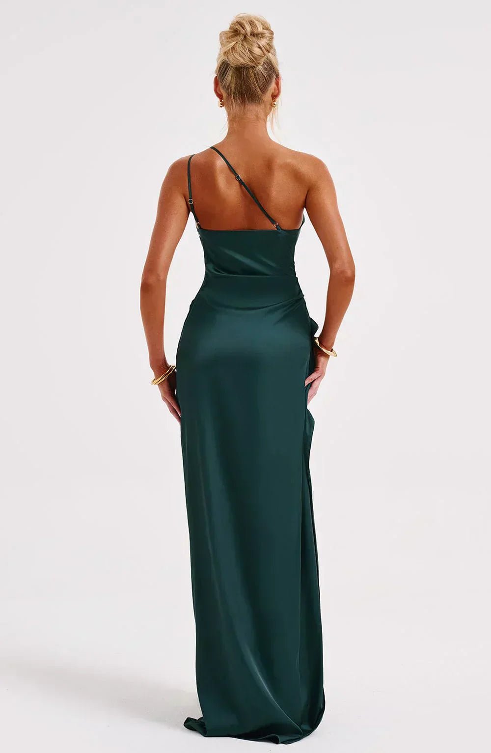 Miss | Jurk Dames One-Shoulder Maxi Avond - Satijn - Miss Madera MIS-30CM8K
