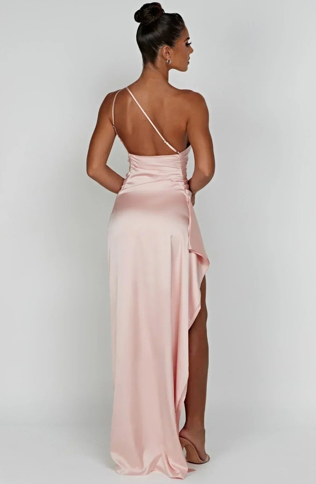 Miss | Jurk Dames One-Shoulder Maxi Avond - Satijn - Miss Madera MIS-F1VV16