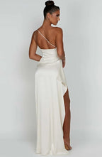 Miss | Jurk Dames One-Shoulder Maxi Avond - Satijn - Miss Madera MIS-UB31A9